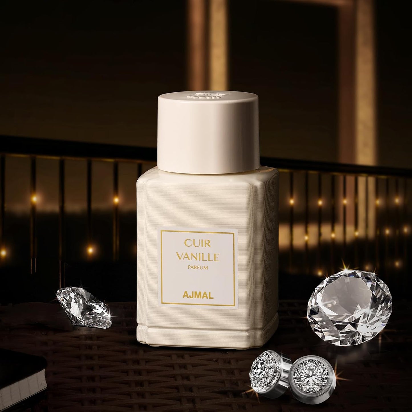 Ajmal Oud Marquis Cuir Vanille Eau de Parfum for Men - Luxury Vanilla Leather Fragrance | 3.4 fl oz | Long-Lasting Amber & Musk Blend