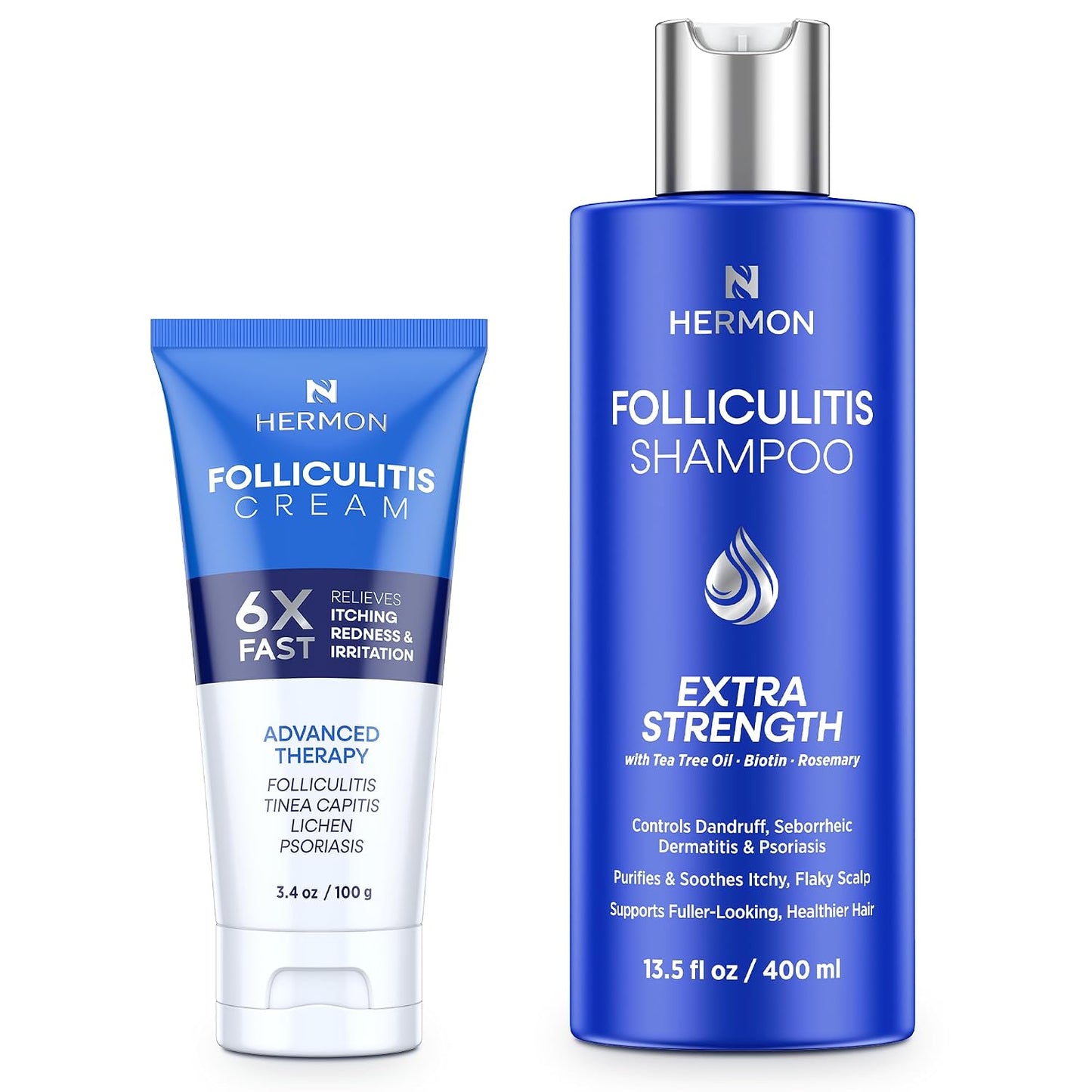 Folliculitis Cream - Effective Treatment for Scalp, Face & Body | 2-Pack