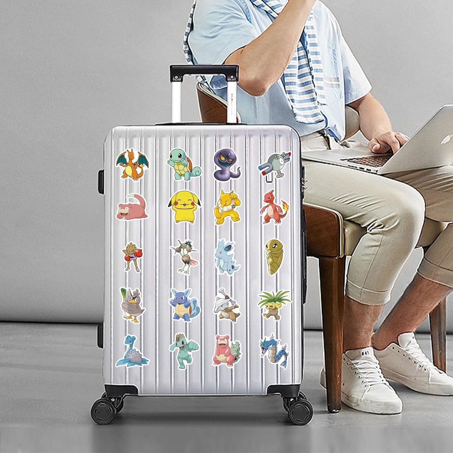 Cartoon Pokémon Stickers - Waterproof & Durable Cute Decals for Laptops, Phones, Skateboards | Assorted Gift Party Favors