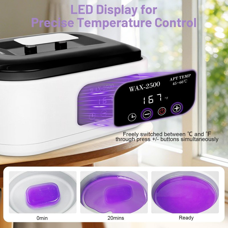 Yofuly Paraffin Wax Machine for Hand and Feet, 3500ml Home Paraffin Wax Bath with Auto-Timer for Arthritis, Professional Nail Salon Paraffin Wax Warmer Nourishing and Moisturizing Kit, White