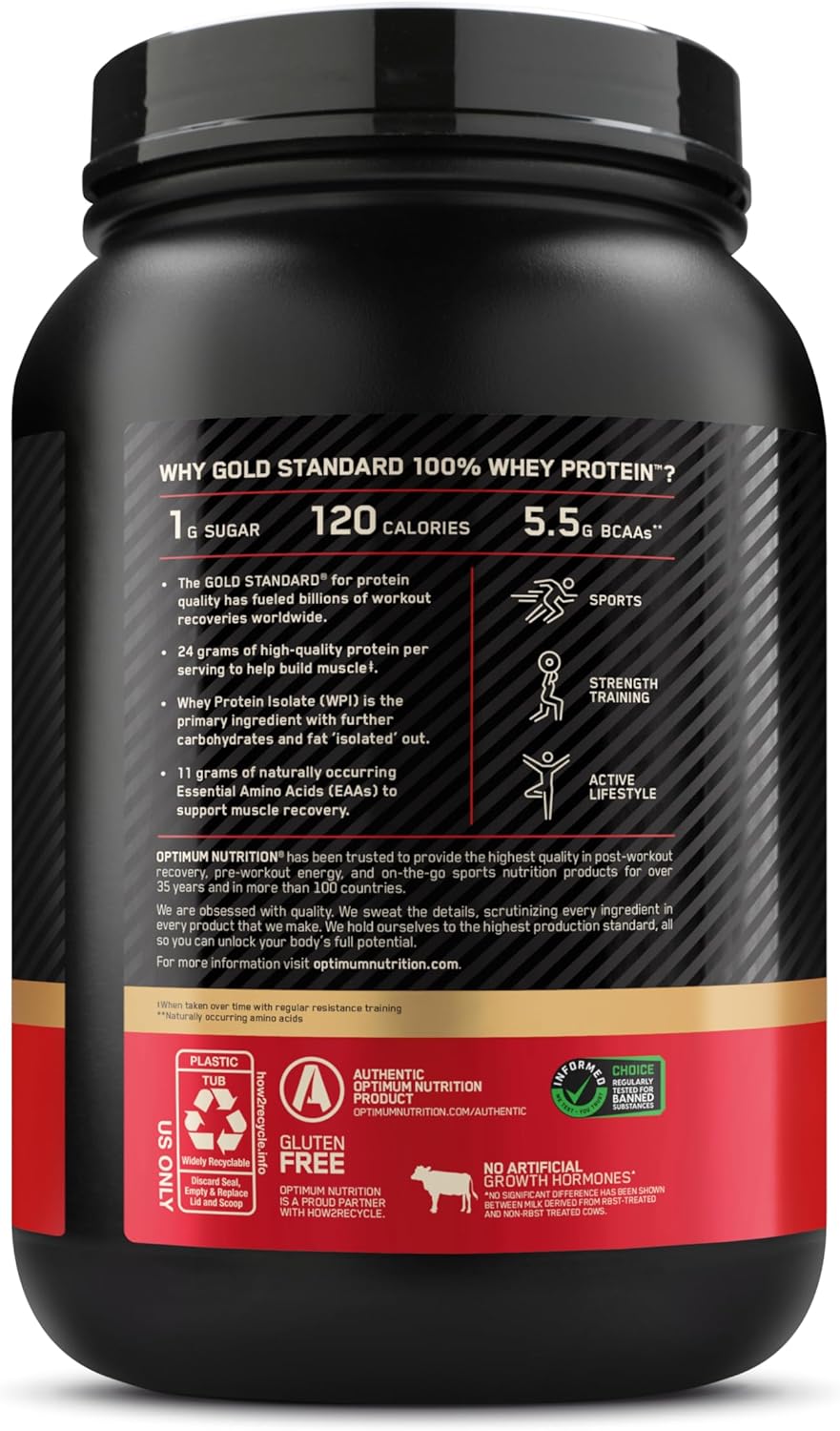 Optimum Nutrition Whey Protein Powder - Double Rich Chocolate Flavor | 1.98 lb Size