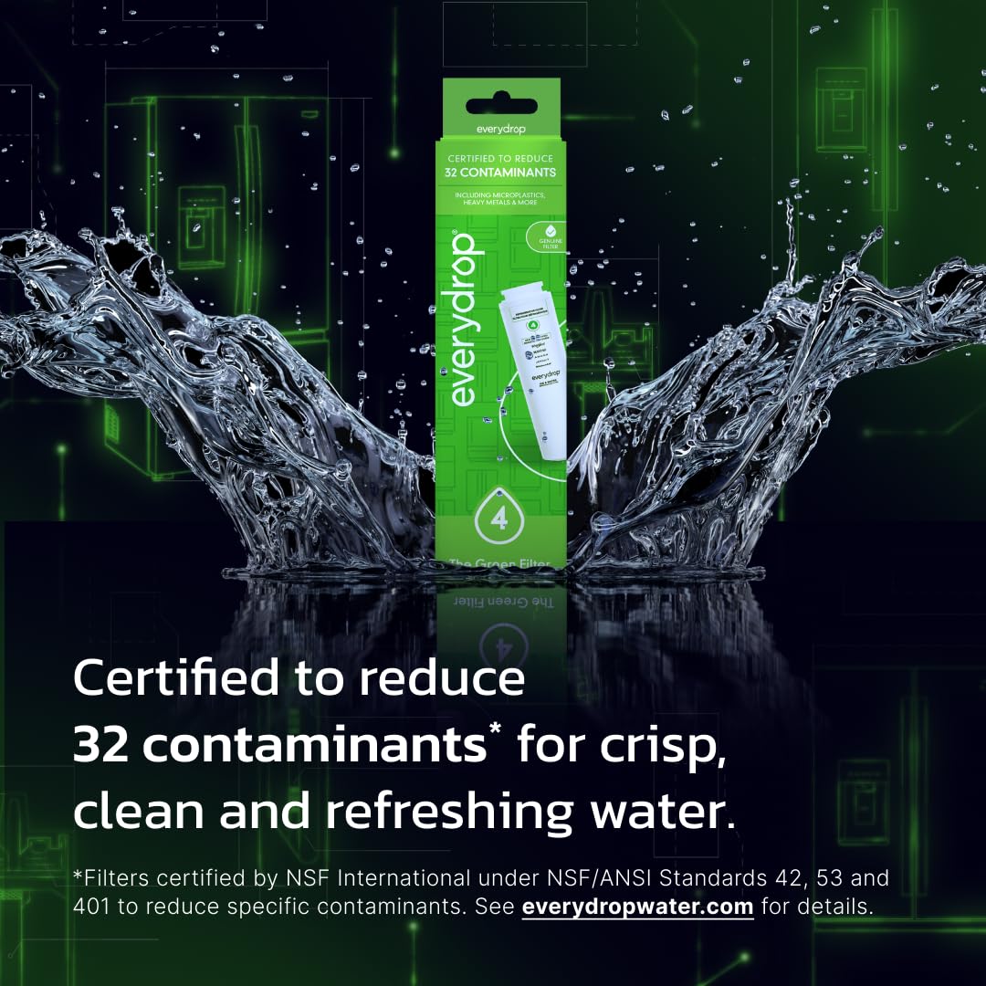 everydrop® by Whirlpool Ice and Water Refrigerator Filter 4, EDR4RXD1, Single-Pack