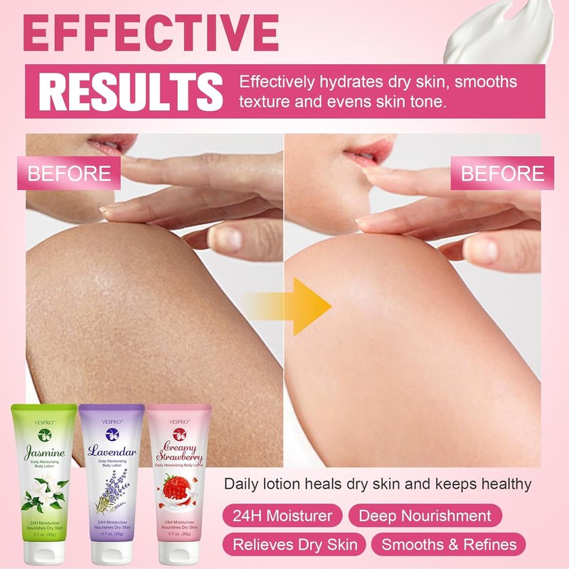 Moisture Lotion Set - 10 Pack Travel Size Body & Hand Lotion with Shea Butter | Perfect Gift for Women, Mothers Day, Teachers