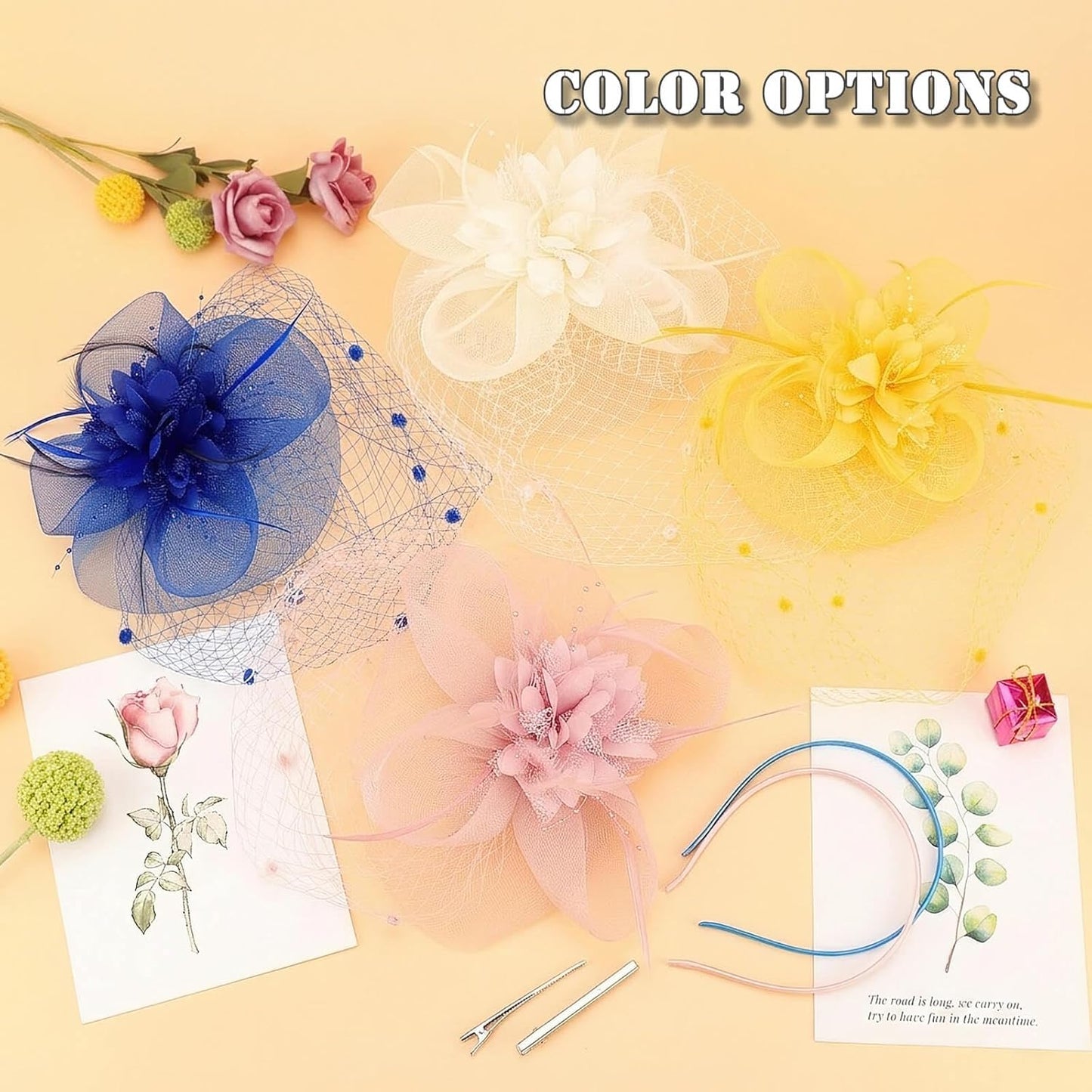 Women’s Flower Fascinator Hat - Elegant Headband & Clip Tea Party Accessory | Perfect for Women & Girls