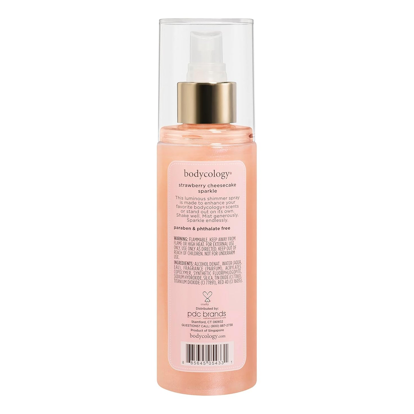 Fragrance Shimmer Mist - Strawberry Cheesecake Scent | 6 Fl Oz Hydrating Spray