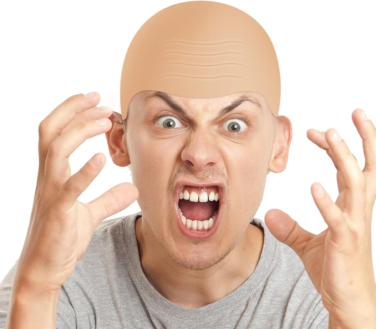 Latex Bald Cap Set - Adult Bald Cap & Nylon Wig Caps for Halloween, Cosplay & Costume Parties