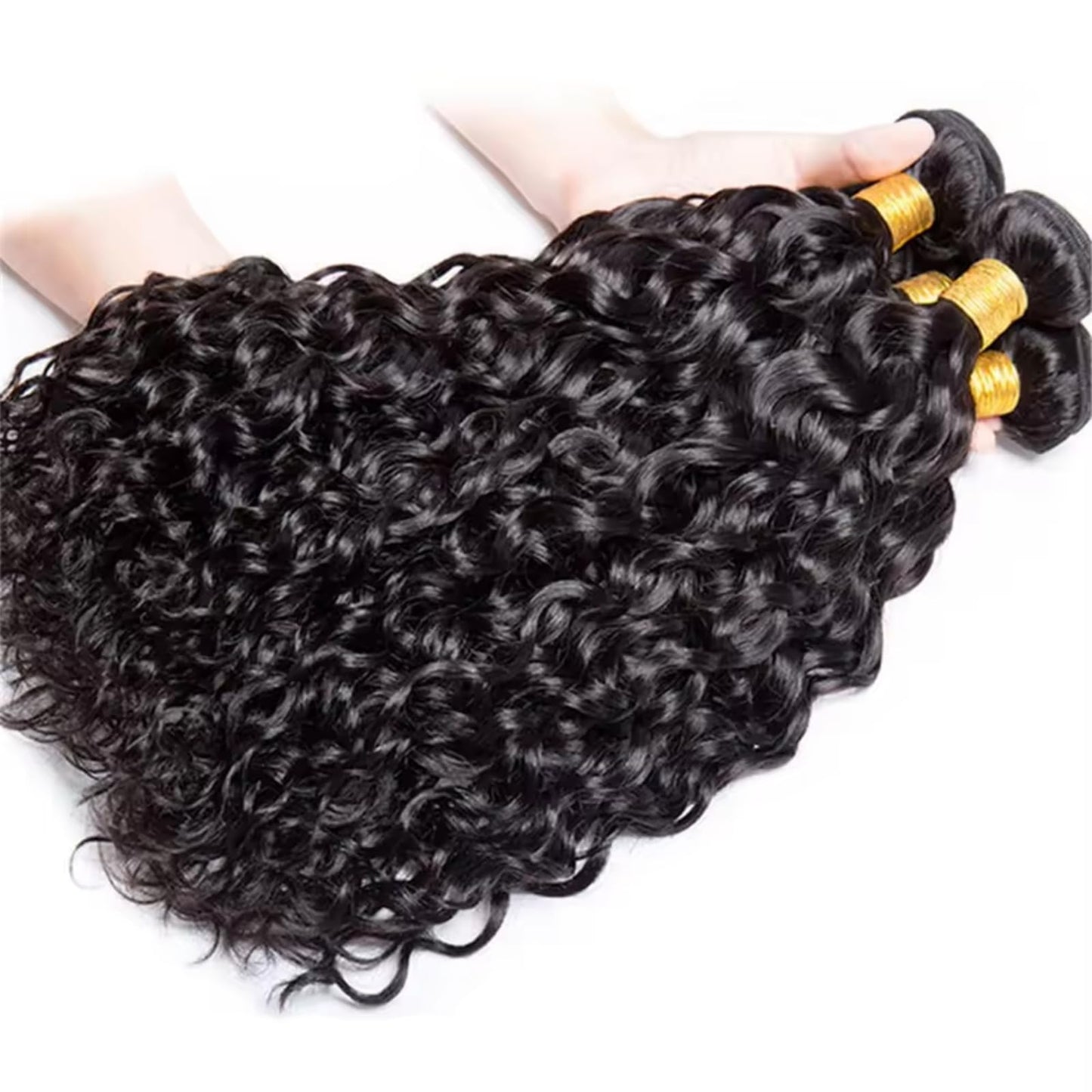 Water Wave Human Hair Bundles 20 22 24 Inch 12A Curly Bundles Human Hair 100% Unprocessed Brazilian Virgin 3 Bundles Wet and Wavy Weave Extensions