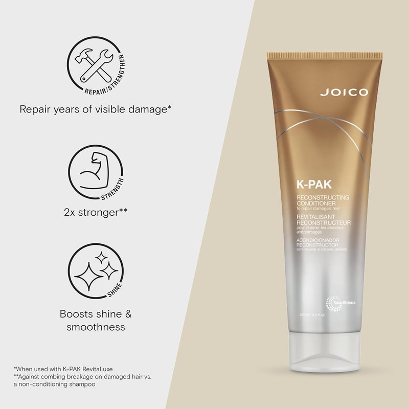 Joico K-PAK Daily Reconstructing Shampoo & Conditioner - Restore Shine & Smooth Damaged Hair | With Keratin & Guajava Extract