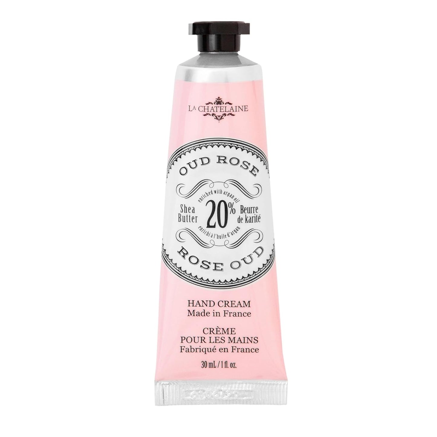 La Chatelaine Shea Butter Hand Cream - Organic Argan Oil, Moisturizing & Nourishing | Travel Size 1 oz/30ml - Amber Cashmere