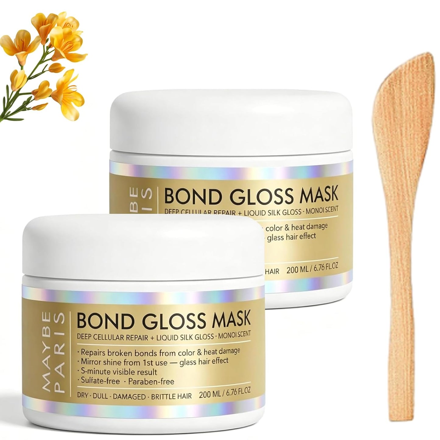 Bond Gloss Hair Mask - Deep Repair for Stronger, Smoother & Shinier Hair | 2-Pack