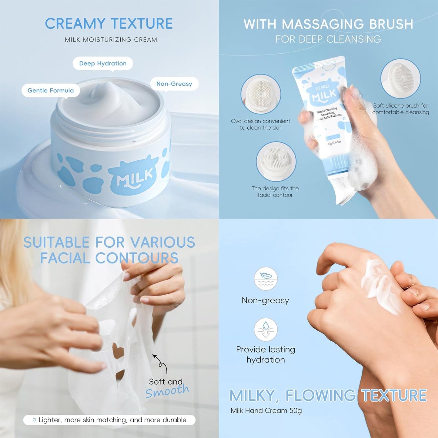 12PCS Moisturizing Milk Skincare Set for Kids & Teens | Ideal Birthday Gift for Girls Age 8-12