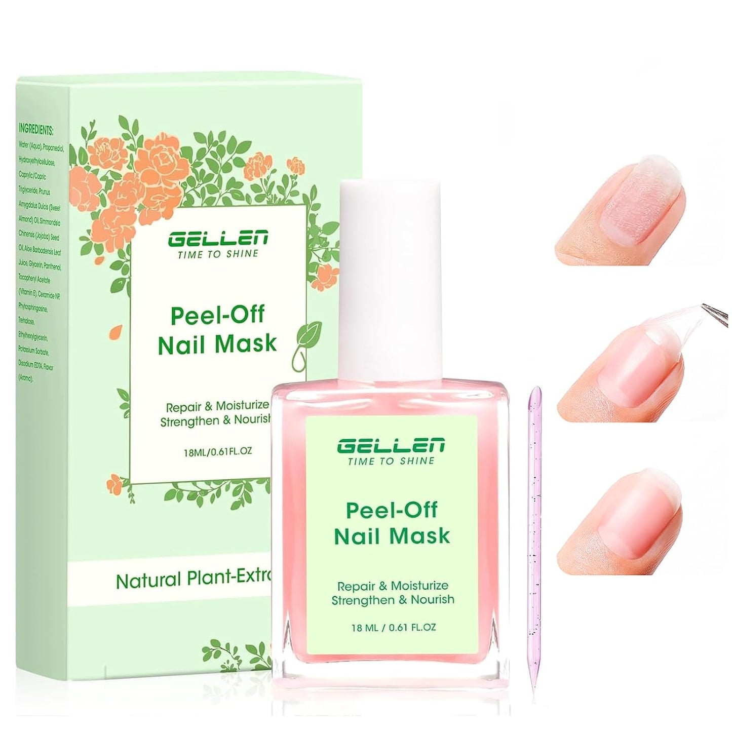 Gellen 4 in 1 Nail Glue - 18ML Long-Lasting Gel for Soft Nail Tips & Clear Press-On Nails | Easy Application