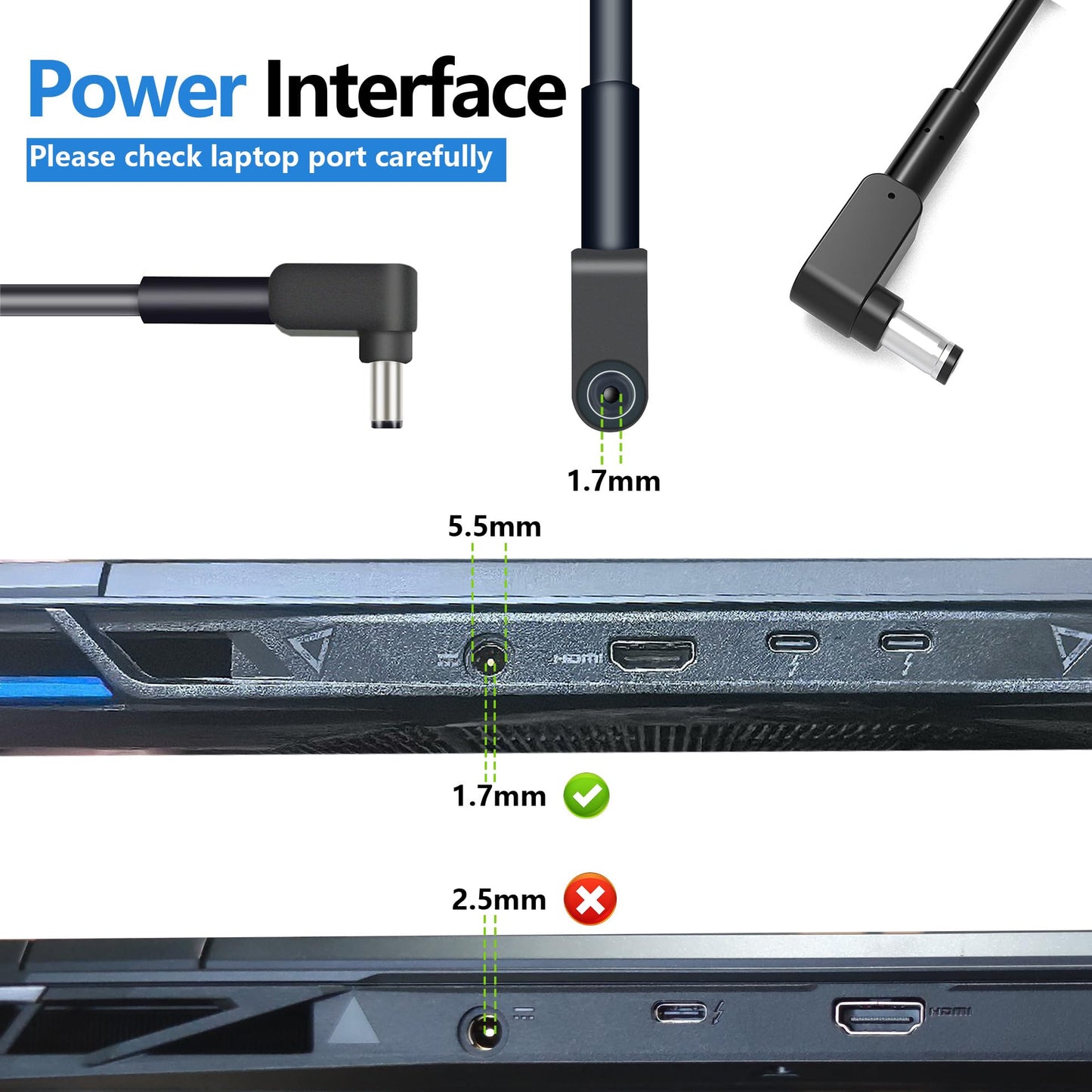 330W Ac Adapter 19.5V 16.92A Replacement A20-330P1A Compatible with Acer Predator Helios 300 N20C11 N20C3 N22C3 Laptop Charger