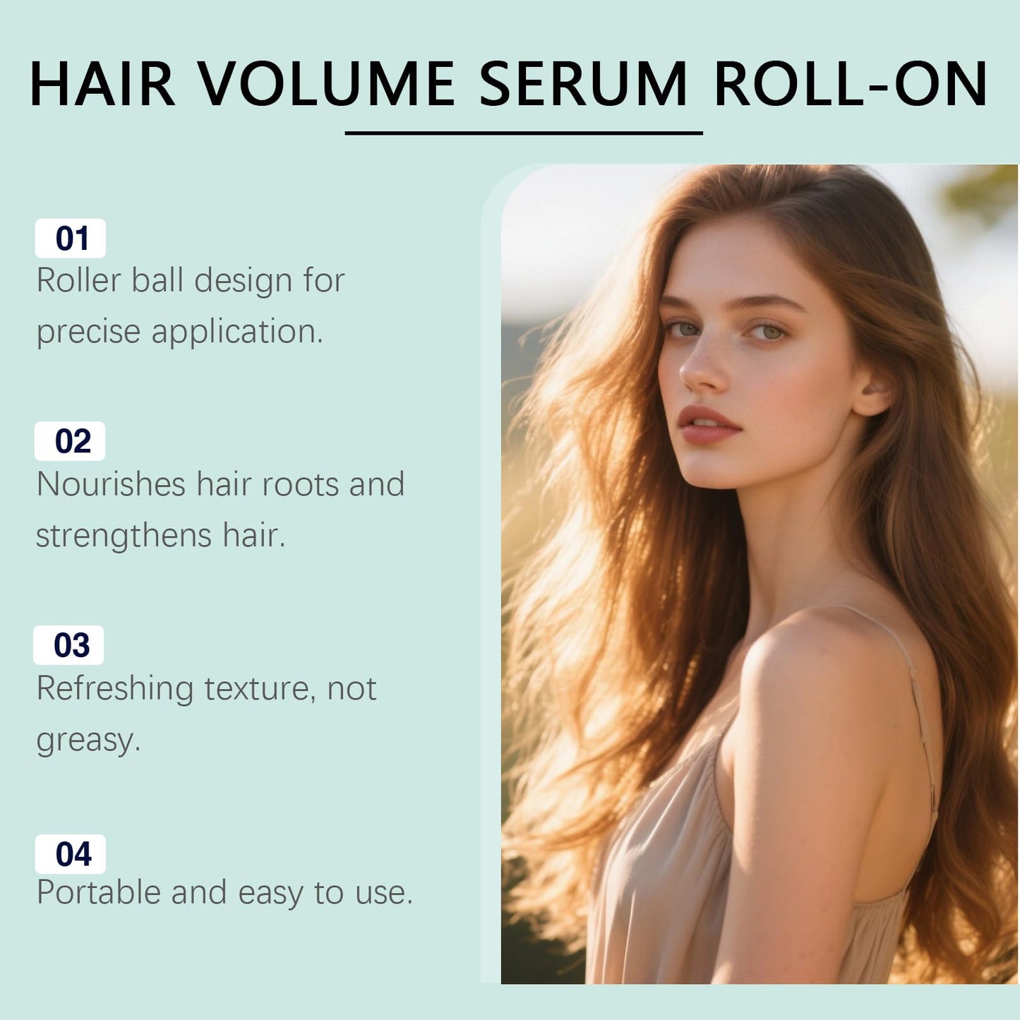 Hair Growth Serum with Rosemary, Non-Greasy Formula, 0.85 FL OZ, For All Hair Types