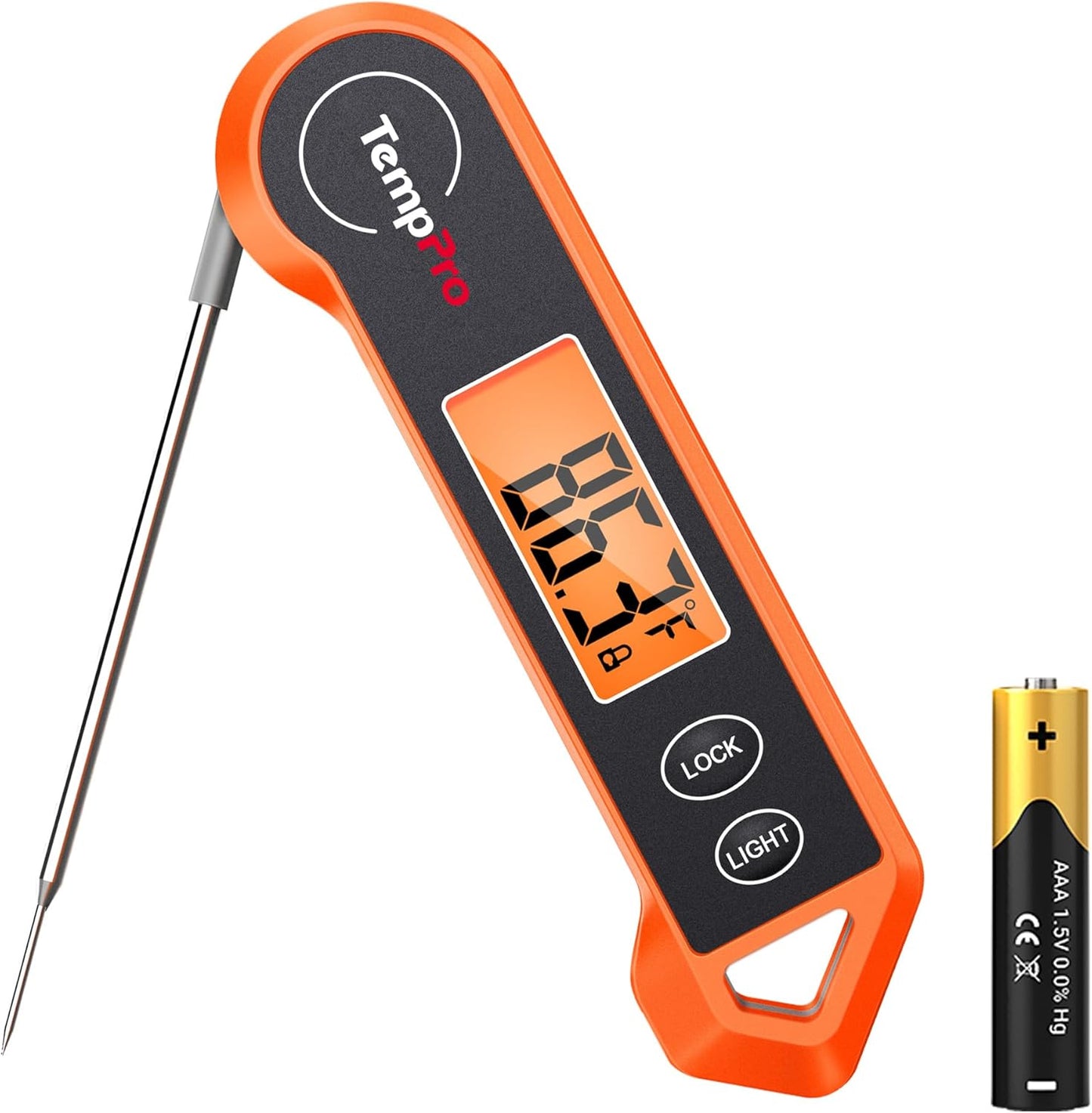 Digital Meat Thermometer - Instant Read 1 Sec Cooking Tool | Motion-Sensing BBQ & Frying Thermometer for Father's Day Gift