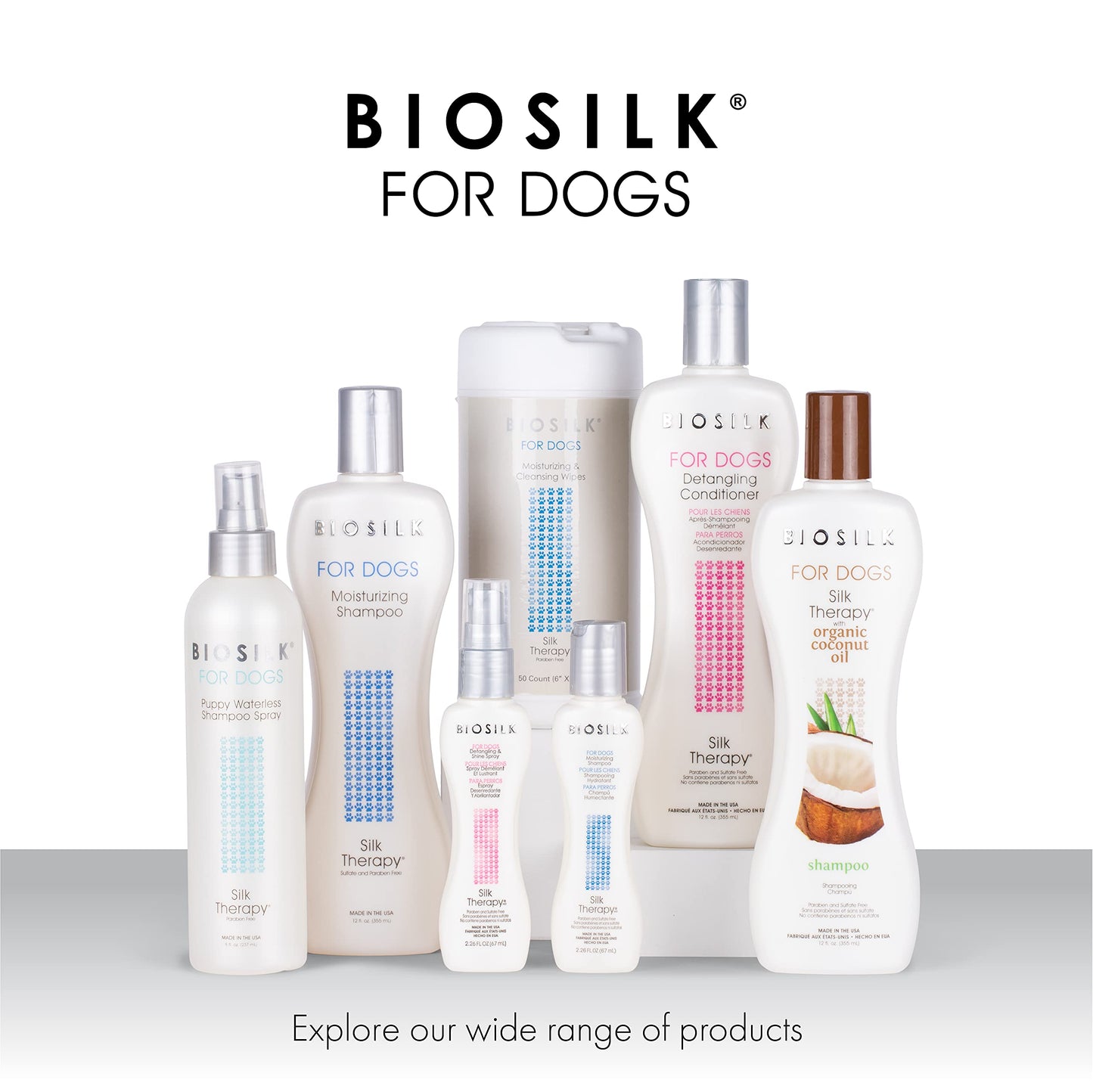 BioSilk for Dogs Silk Therapy Dog Detangling Conditioner, Dog Coat Conditioner to Help Smooth Knots and Tangles and Support Soft Manageable Coats during Routine Grooming, 12 Fl Oz