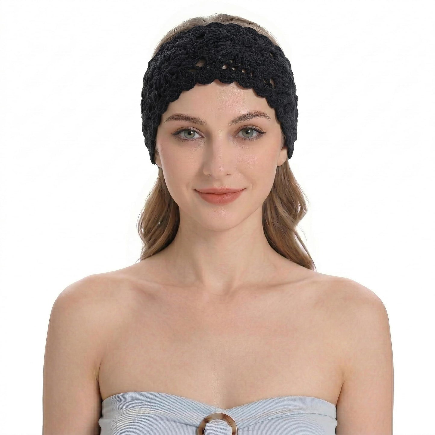 ZLYC Women Headband Handmade Crochet Knit Boho Flower Hair Bands