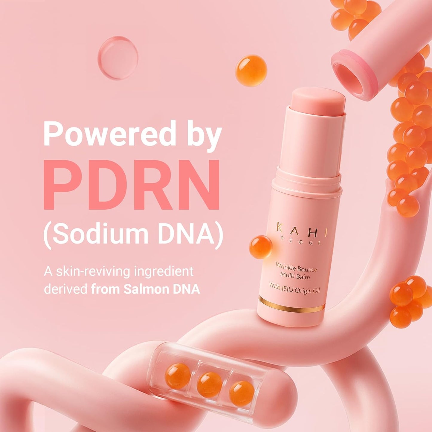 KAHI Wrinkle Bounce Multi Balm Stick - PDRN Collagen Hydrating Balm for Lips, Eyes & Face | All-in-One Moisturizer
