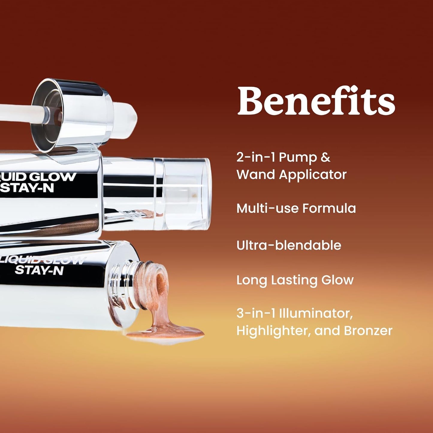 Liquid Glow Highlighter & Illuminator - 30ml Long-Lasting Dewy Finish for Luminous Aura Glow