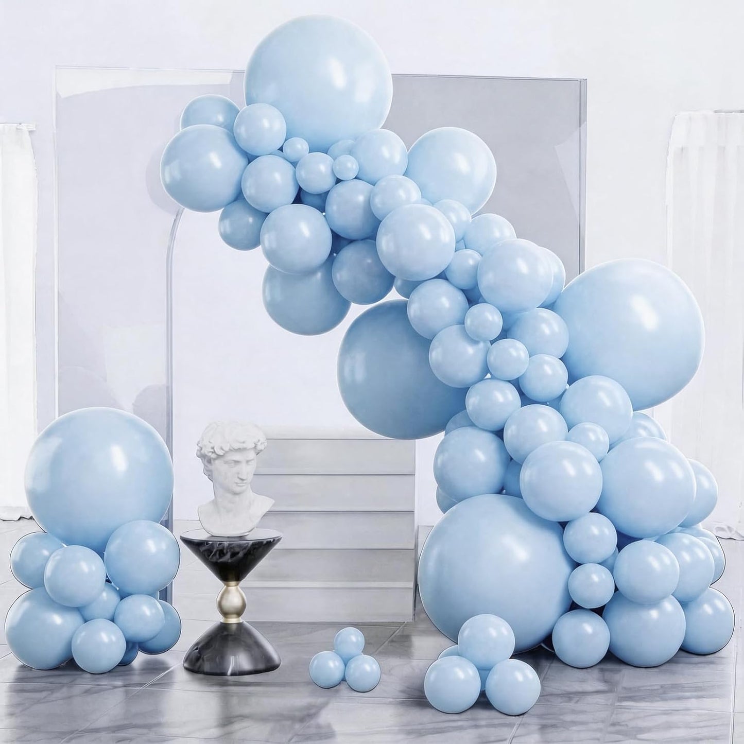Black Balloon Arch Kit - 140 Pcs in 5-18 Inch Sizes for Baby Showers, Birthdays & Anniversaries | Elegant Black Decor