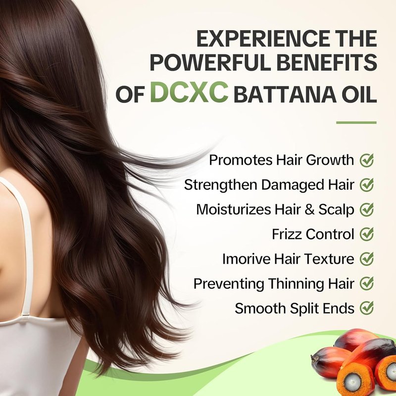 Batana Oil for Hair Growth - Natural Scalp Care & Thickening Treatment | Revitalizes Damaged Hair, Reduces Breakage | 2oz