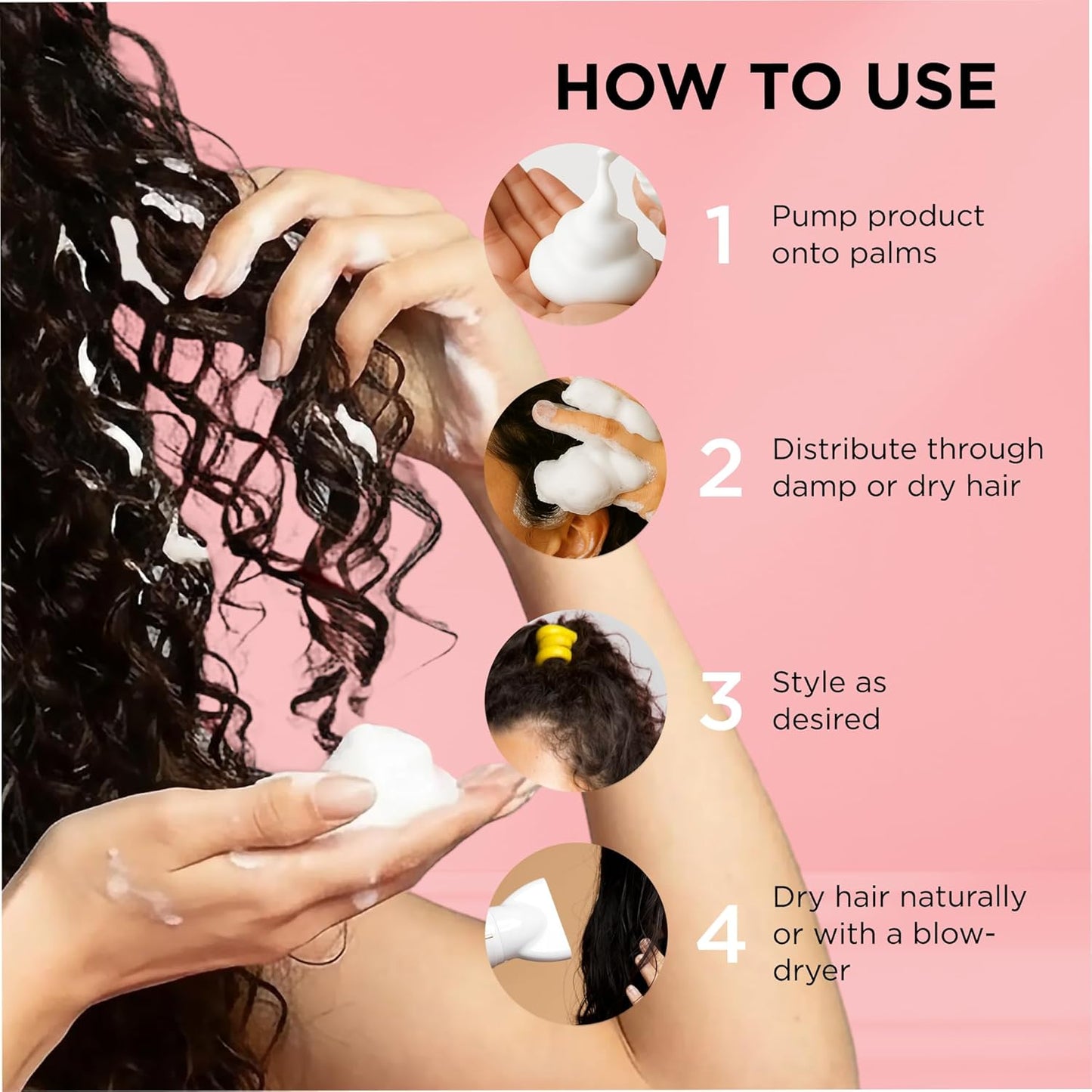 Style Factor EDGE BOOSTER Mousse - Extra Strength Frizz Control & Volume | 6.4oz Morganite for Curly Hair