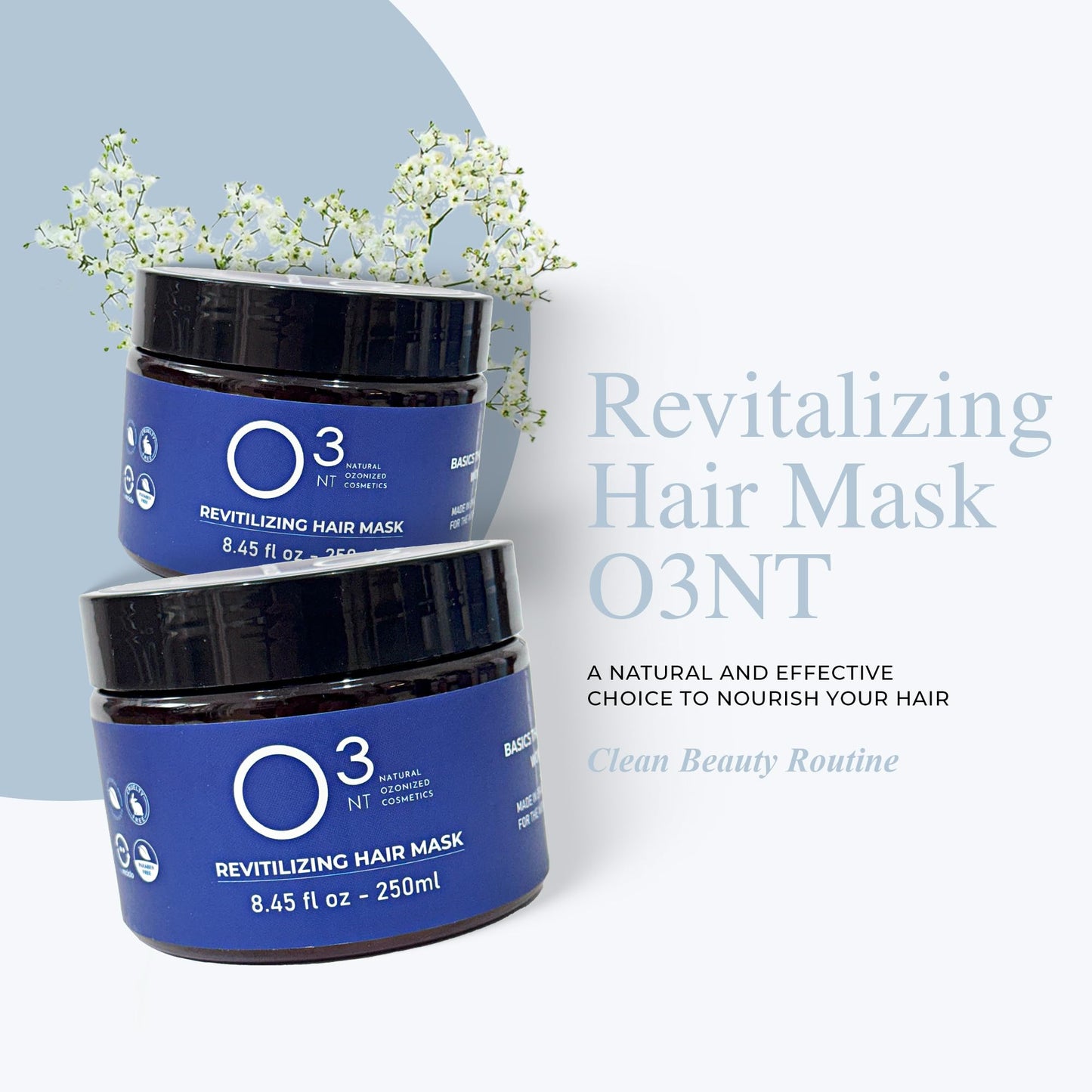 O3NT Revitalizing Mask - Healthy Hair - Nourishing, Strengthening and Hydration - High-Performance Natural Hair Treatment - 7.05Fl Oz