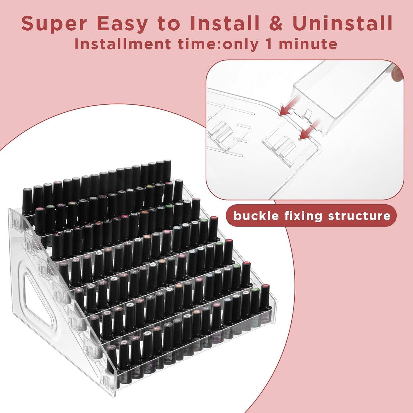 Essential Oils & Nail Polish Organizer - 7-Tier Acrylic Display Rack | Multi-Use for Makeup & Sunglasses