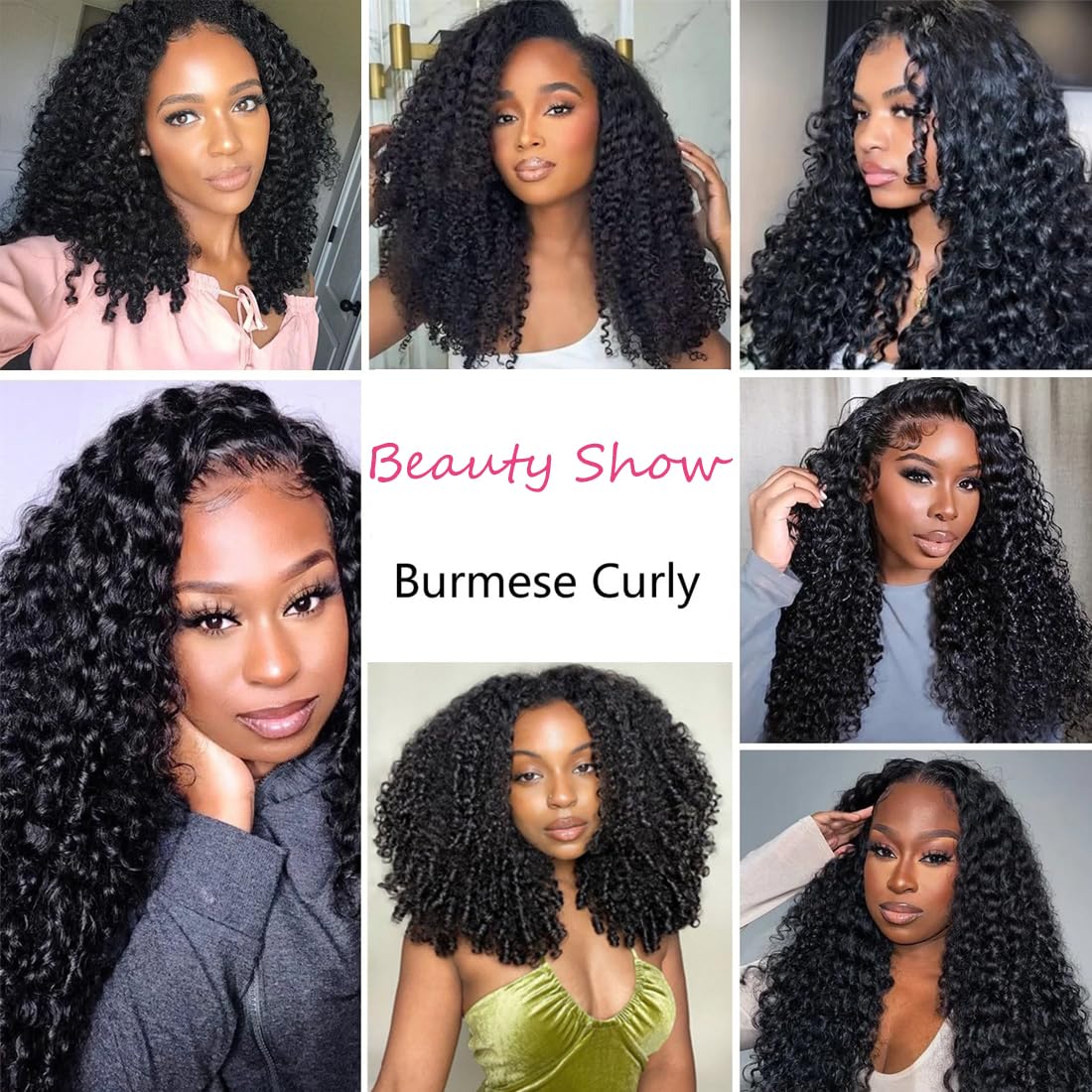 Burmese Curly Bundles Human Hair 18 20 22 Inches 3c4a Quick Weave 100% Unprocessed Real Human Hair Extensions 15A Water Wave with Spiral End Raw Double Weft for Women