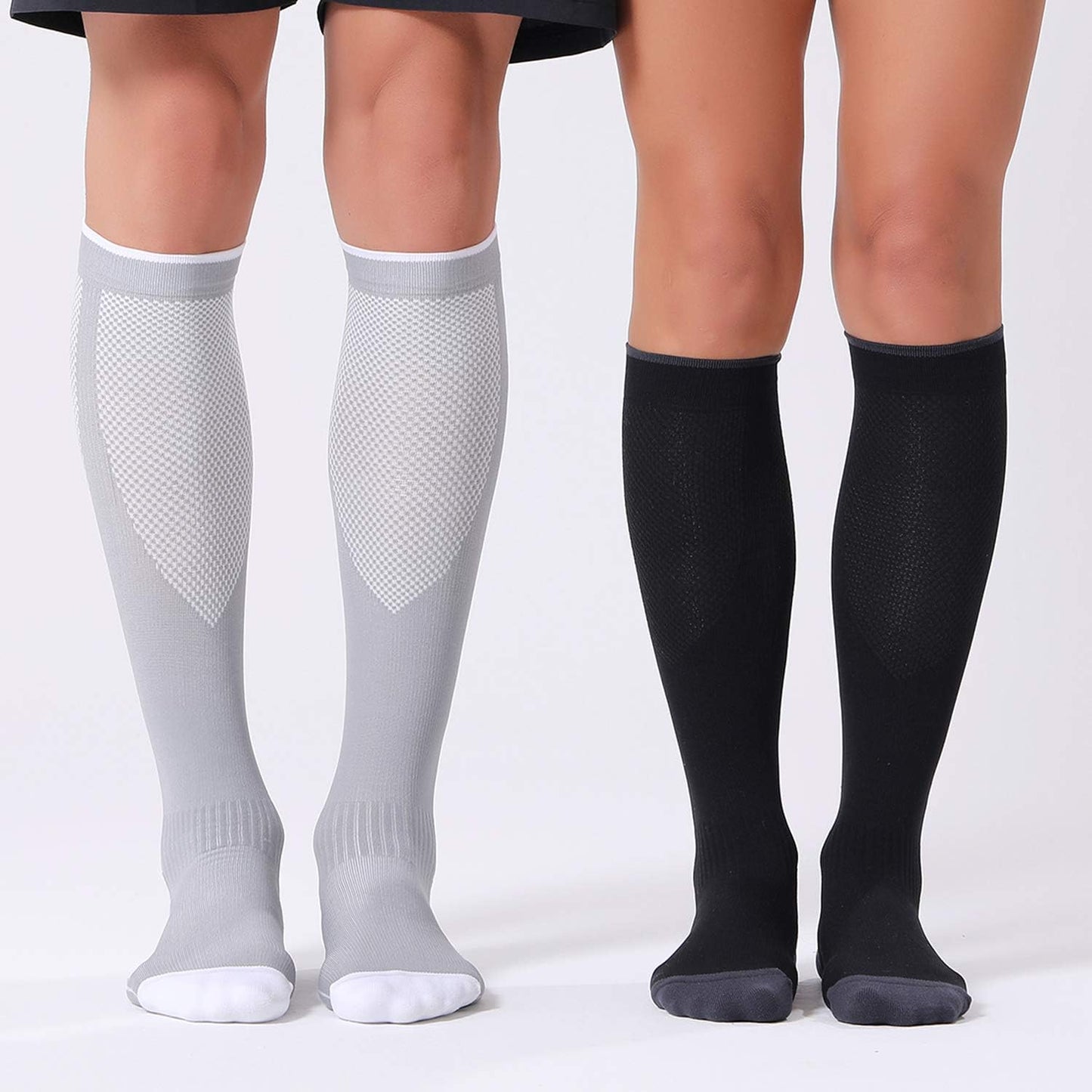 FITRELL Compression Socks for Men & Women - 20-30mmHg Circulation Support | 3 Pairs