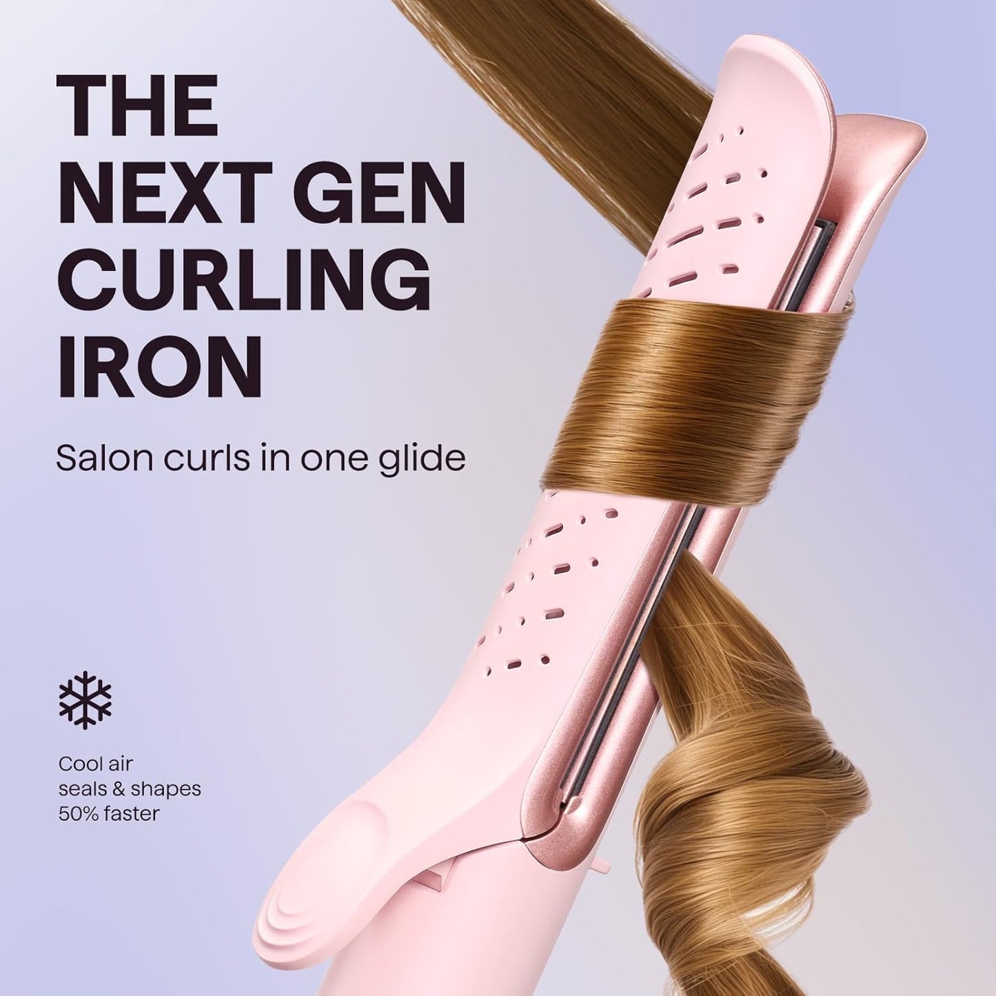 Airflow Styler - 2 in 1 Curling Iron & Hair Straightener | Whirlwind Curl, Less Damage to Hair