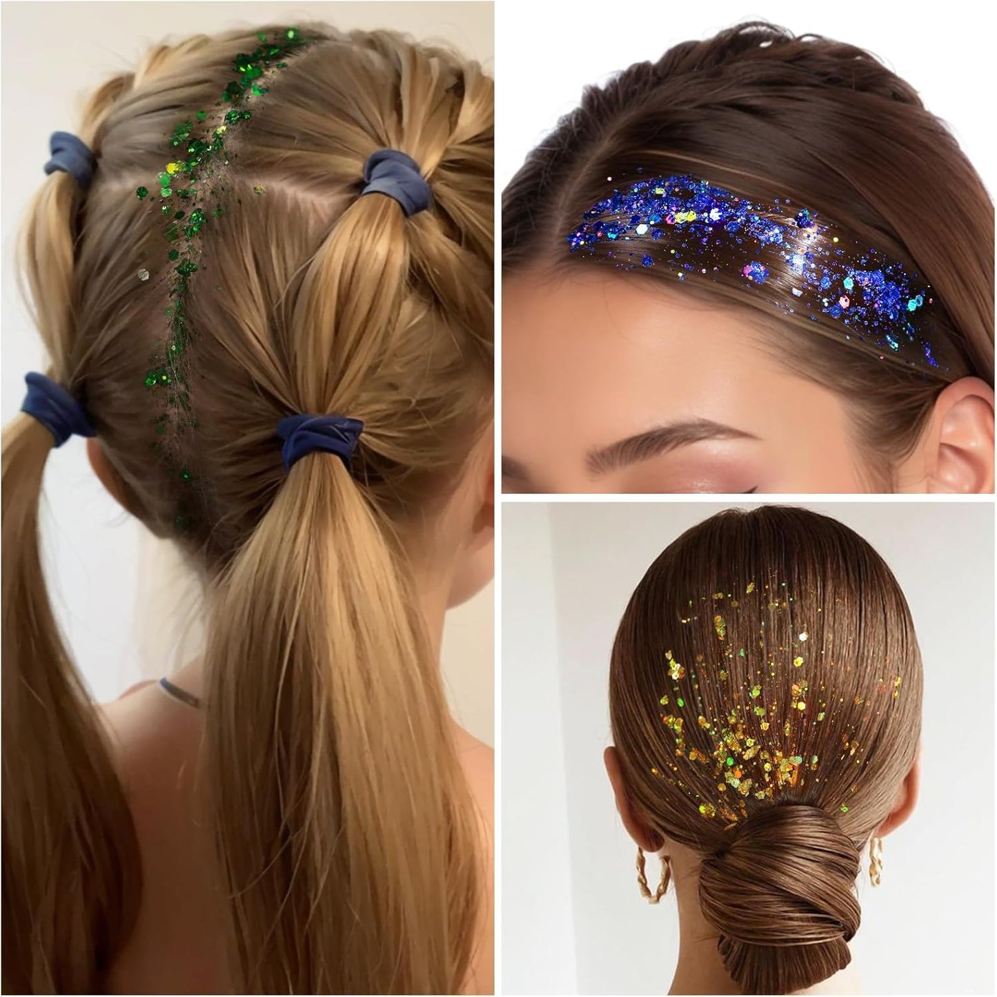 Body Glitter Face Glitter Makeup Festival Glitter, 12 Colors Face and Body Glitter Gel, Hair Glitter Gel, Body Makeup，Hair Glitter for Halloween Makeup Festival
