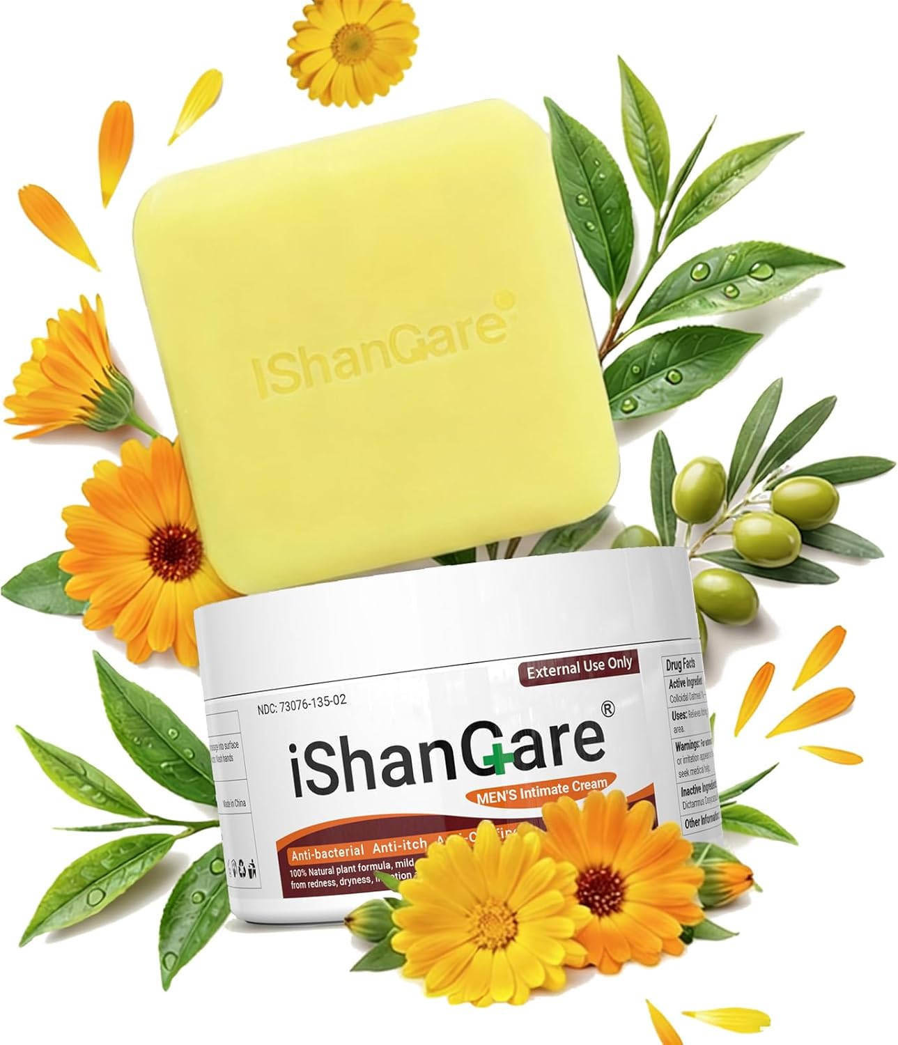 Balanitis Treatment for Men | Tea Tree Oil Soap & Organic Cream - Natural Care for Itching, Redness & Dryness