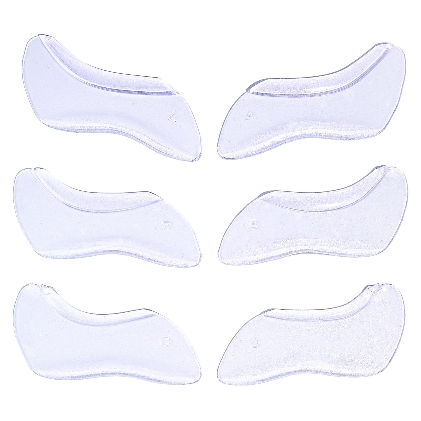 Libeauty Self-Adhesive Lash Lift Shields, 6 Pcs Lower Eyelash Lift Pads for Lifting and Curling, Silicone Lash Rods for Upper Eyelash Perm and Color, Reusable for Salon & DIY Use