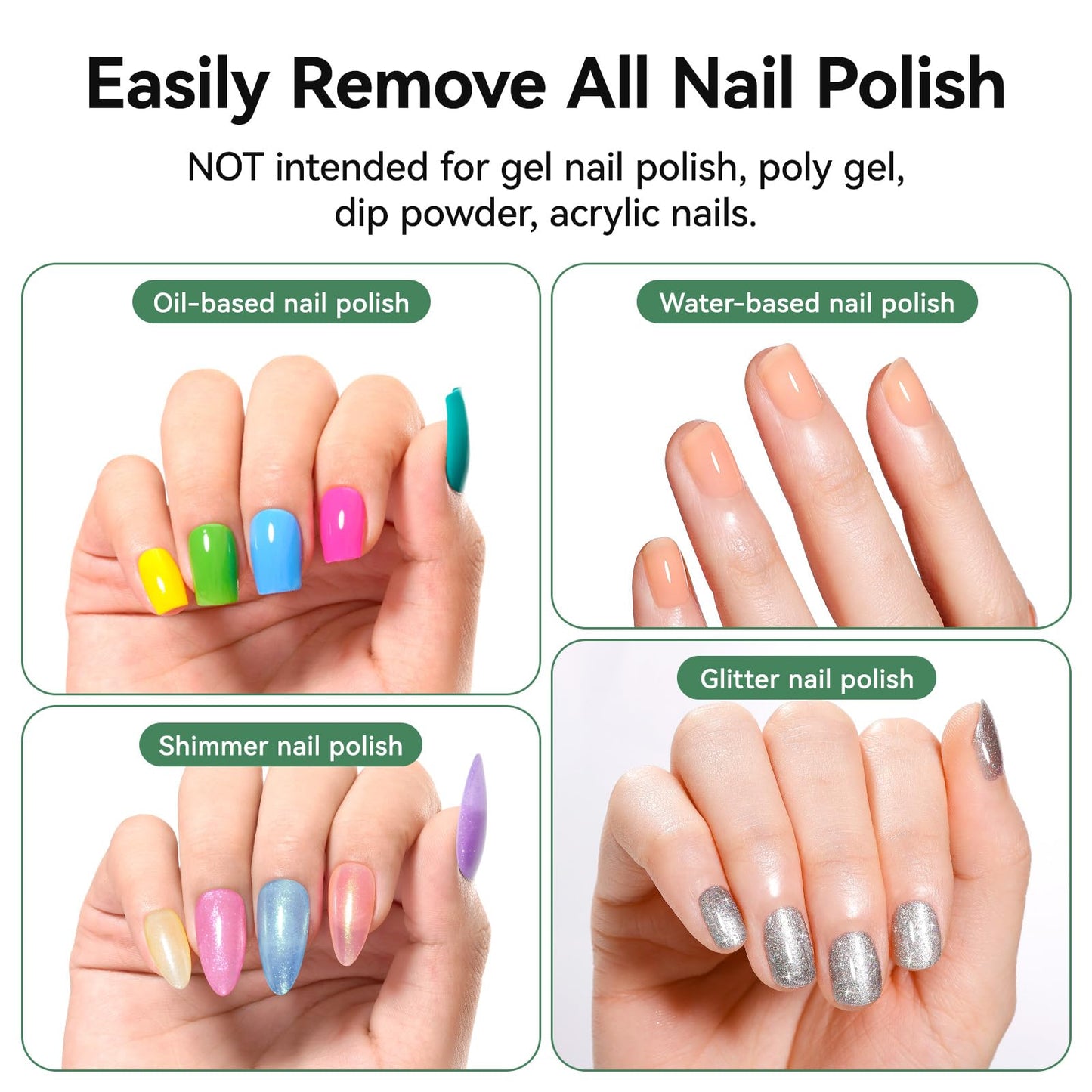 Nailshion Aloe Vera Nail Polish Remover Non-Acetone, VE Non-Drying, 5-10s Remove All Air Dry Nail Polishes, Built-in Easy Push-down Pump, Clear Nail Polish DIY at Home Nail Art Essentials