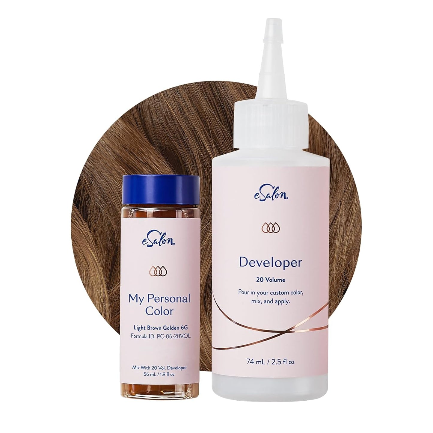 Permanent Hair Color Kit - Dark Blonde Copper Gold | Ammonia-Free Dye for 100% Gray Coverage