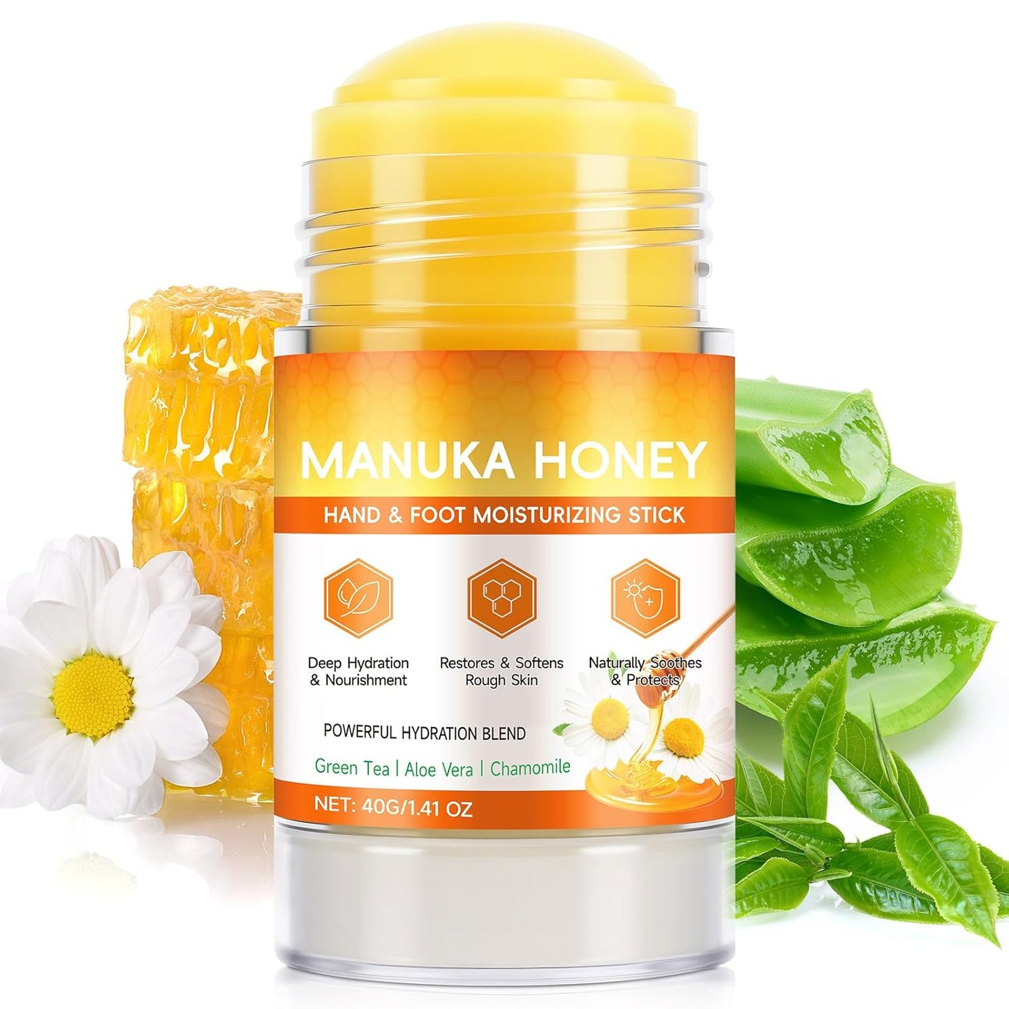 Urea Cream 60% & Salicylic Acid 2% Foot Repair Balm Stick - Intensive Moisturization & Callus Removal | Peach Scent | 1.41 Oz