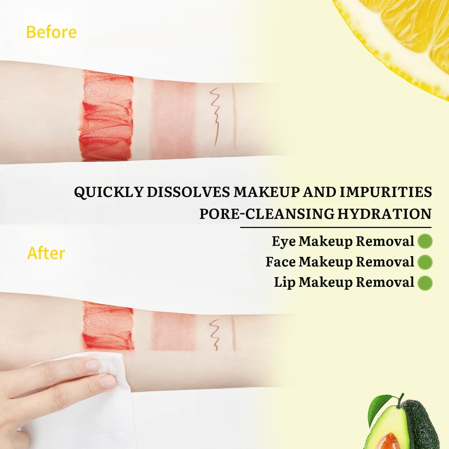 64 Pcs Individual Makeup Remover Wipes Kind to Skin,Hydrating Make Up Remover Wipes for Face,Makeup Wipes for Women Gentle Facial Cleansing Towelettes for Travel Face Wipes