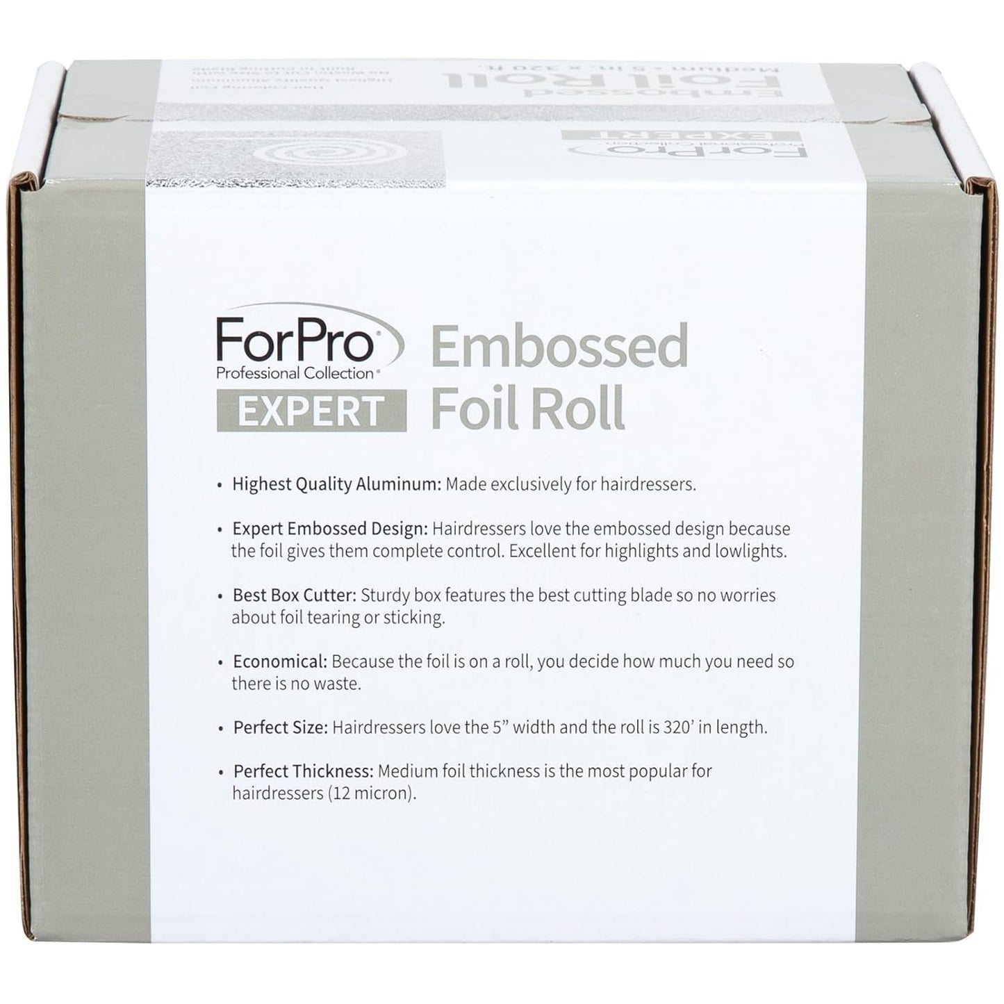 Professional Aluminum Foil Roll for Hair Coloring - 320 Ft Embossed Silver Foils | Ideal for Highlights