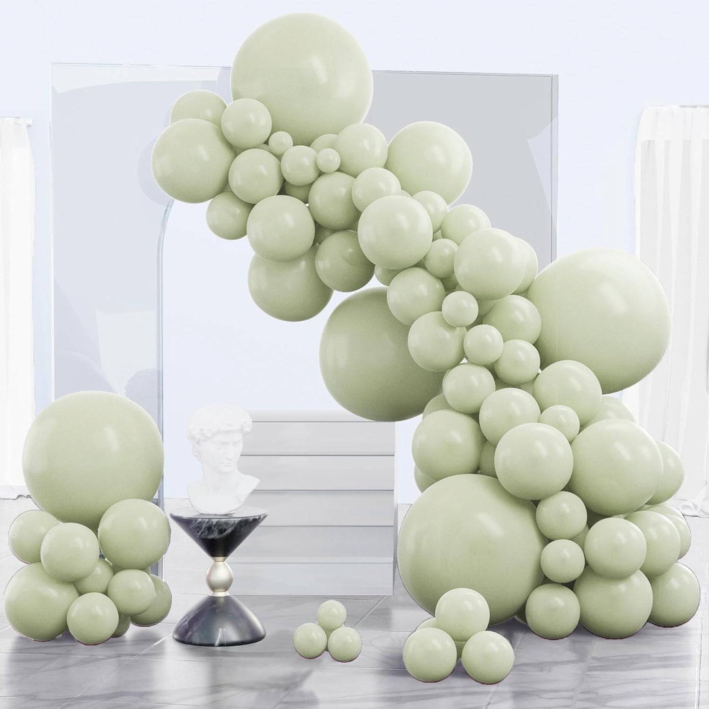 Black Balloon Arch Kit - 140 Pcs in 5-18 Inch Sizes for Baby Showers, Birthdays & Anniversaries | Elegant Black Decor
