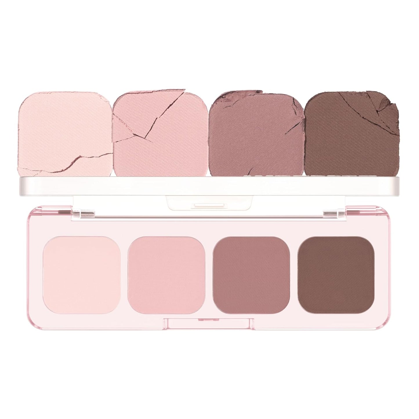 Mood It Palette - 4-Shade Korean Eyeshadow Palette for Daily Wear | Soft Blending, Buildable Coverage, Matte & Shimmer Finish, 0.11 oz (01 Fresh It)