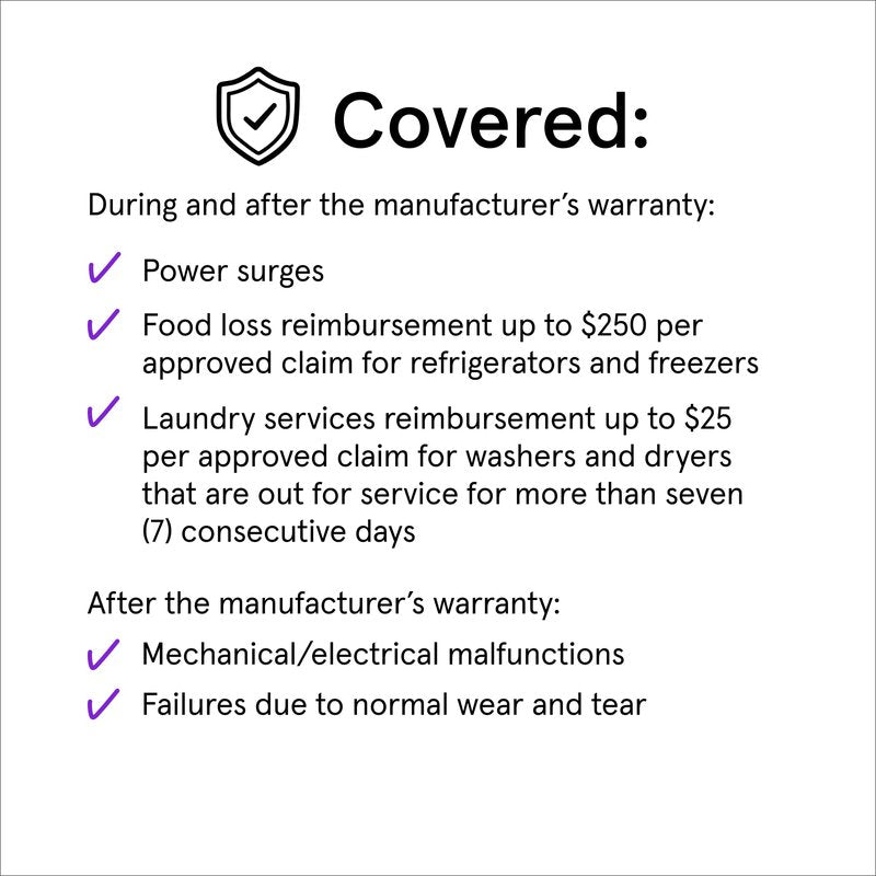 ASURION 2 Year Major Appliance Protection Plan ($70 - $79.99)
