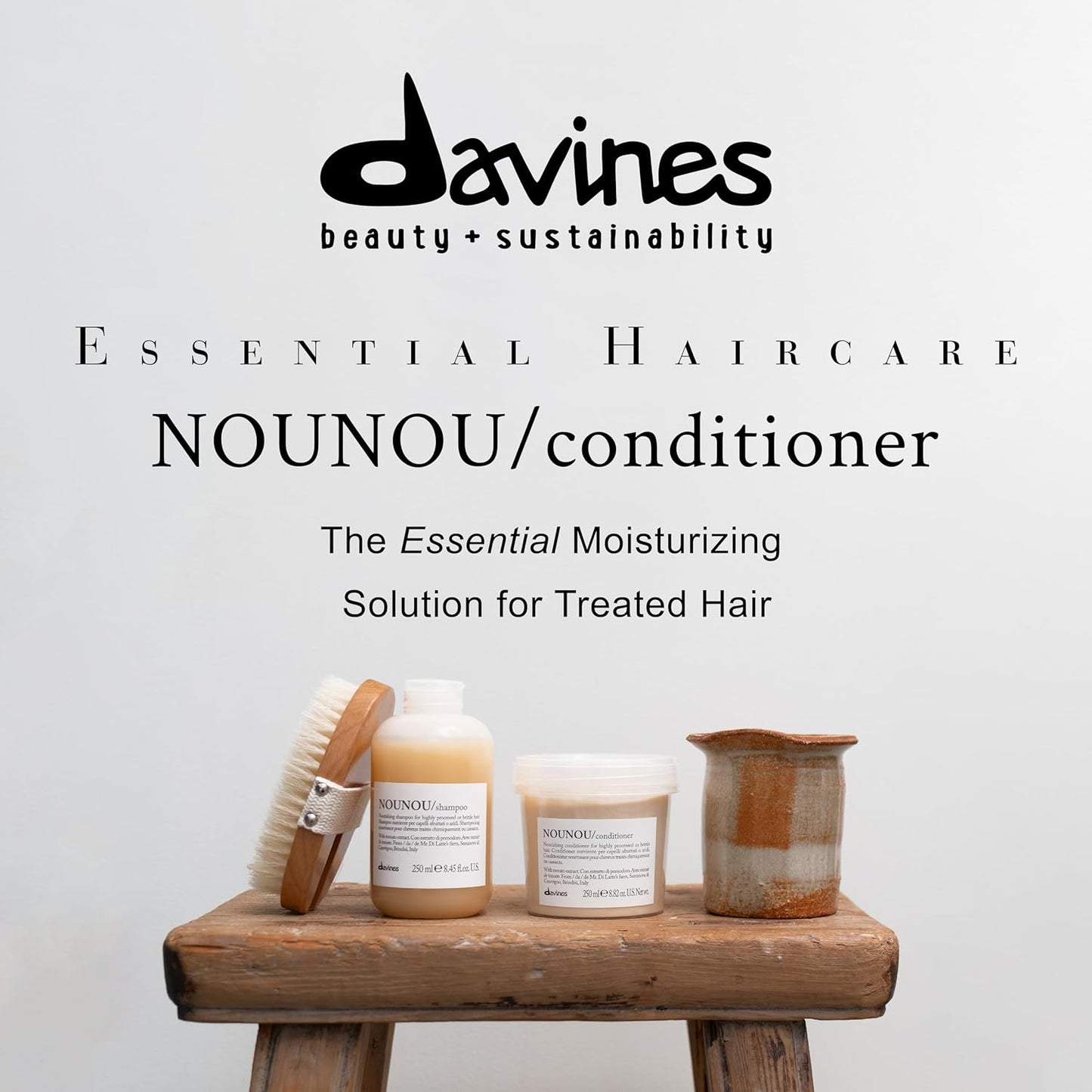 Davines Nourishing Conditioner for Damaged Hair - Restores Shine & Softness | Ideal for Processed & Brittle Hair