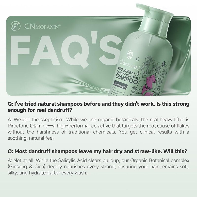 Anti Dandruff Shampoo - Salicylic Acid & Piroctone Olamine for Itchy Scalp Relief | 24.7 fl oz