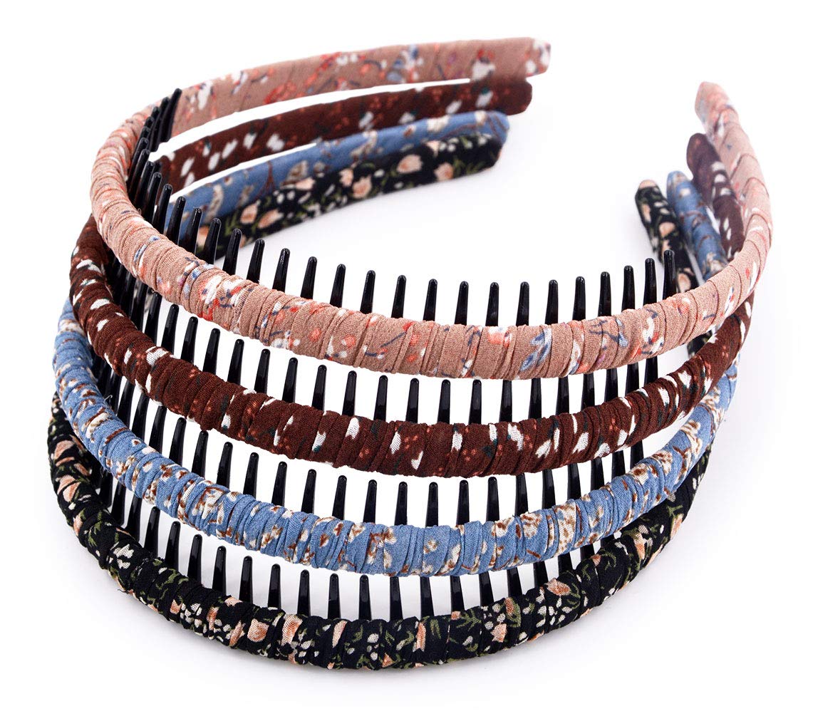 Multicolor Protection Resin Hair Comb & Headband Set - 4 Stylish Colors for Women