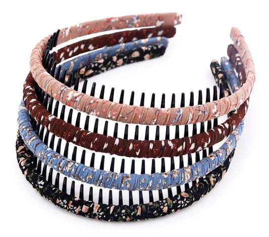 Multicolor Protection Resin Hair Comb & Headband Set - 4 Stylish Colors for Women