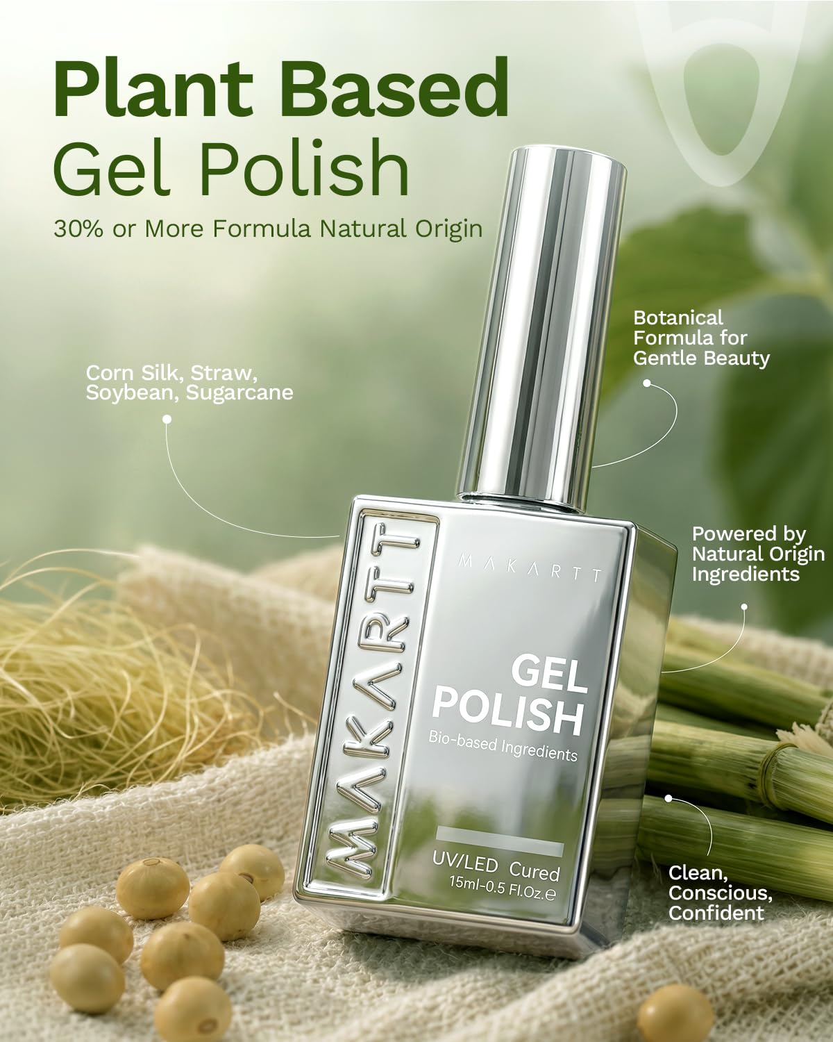 Makartt Milky White Gel Nail Polish: 15ML Hema-Free, Jelly White