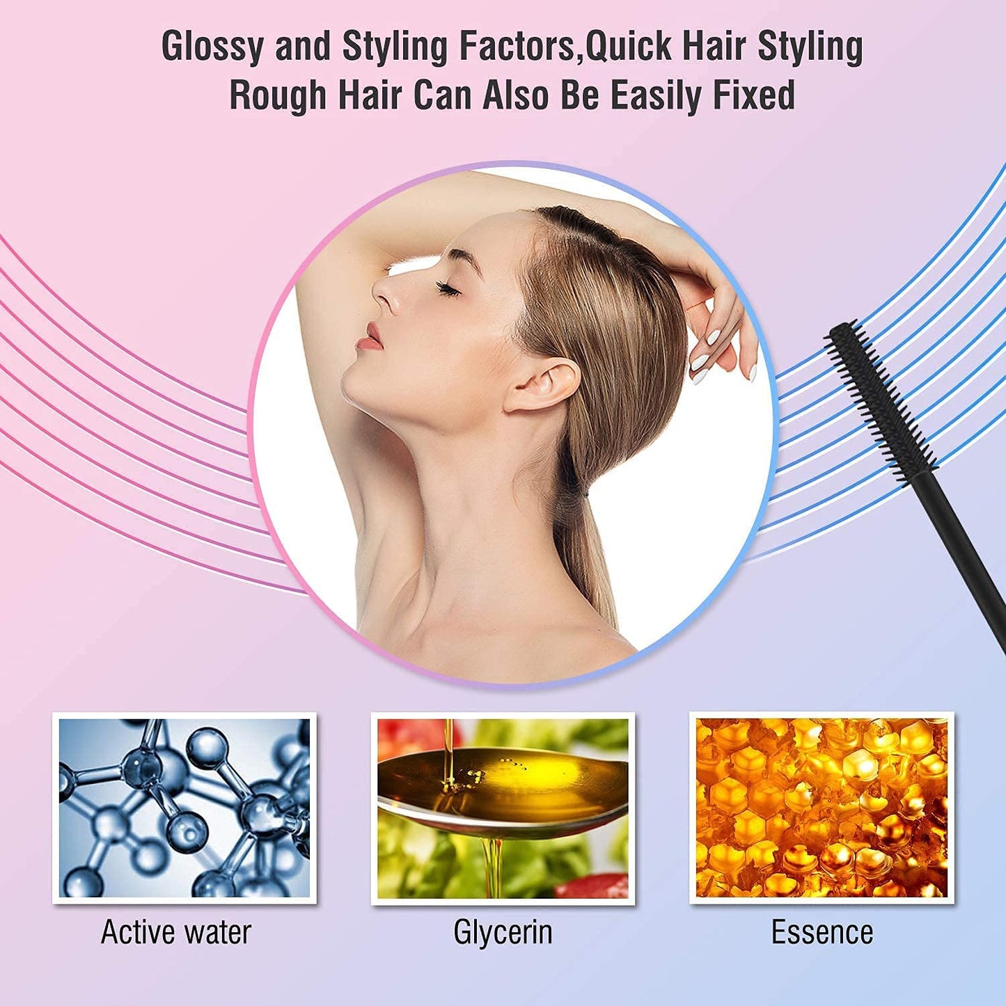 Hair Finishing Stick - Flyaway Tamer & Edge Control Wand for Women | Non-Greasy, Travel Size 2 Pack