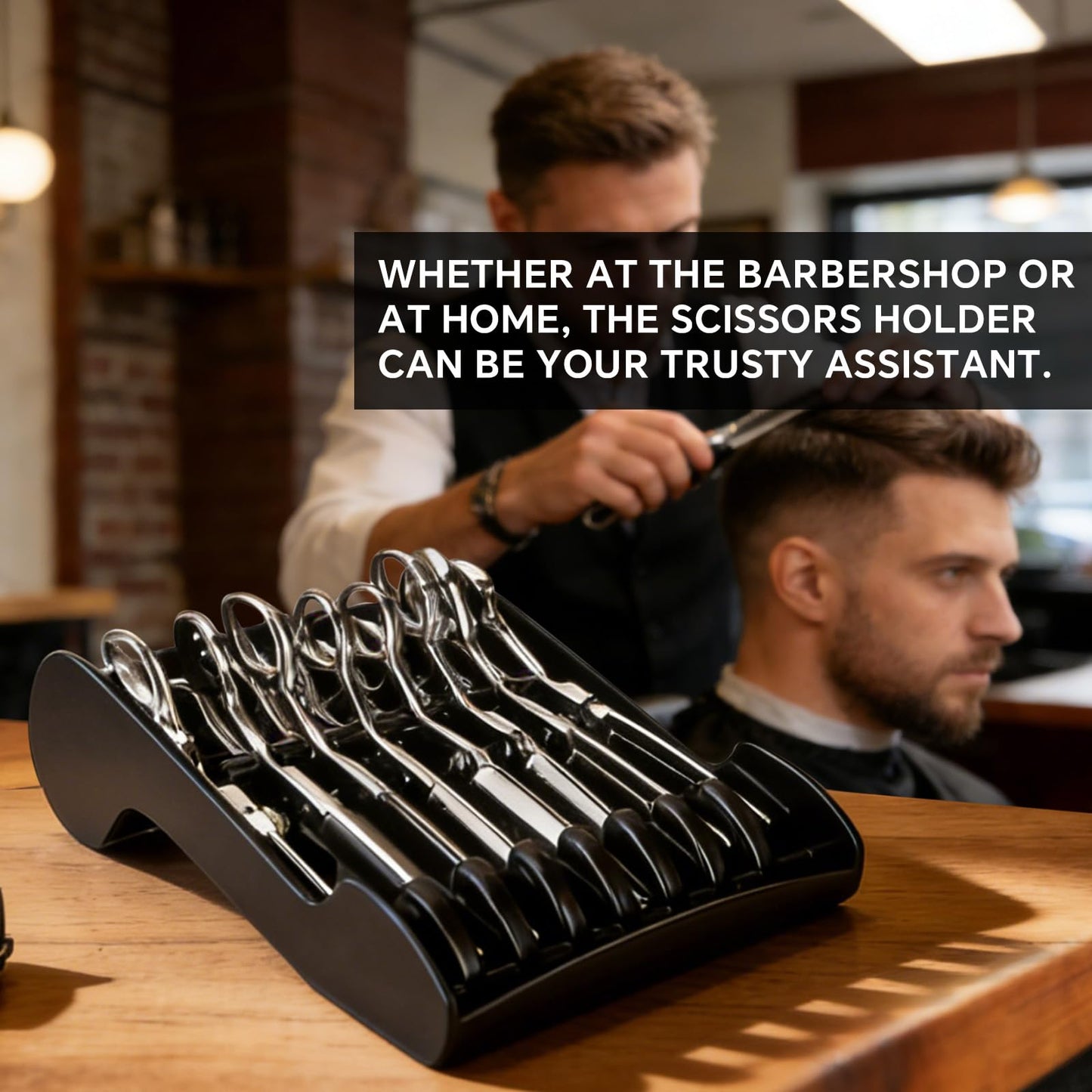 Salon Scissors Holder Rack,Salon Scissors Holder Racks Barber,Shears Stand Organizer Storage Tray,Hair Salon Shear Holder Scissors Storage Tray Available, for Scissors (8 x 5.1 x 2.2)