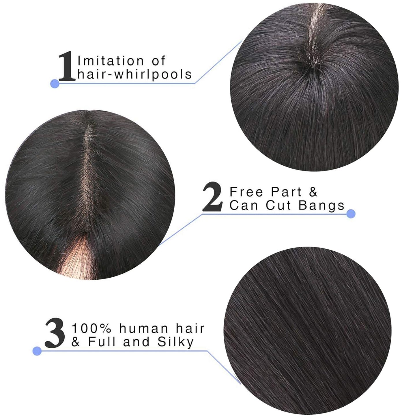 Human Hair Mannequin Head - Realistic Training Head for Hairdressers | Natural Black with Stand